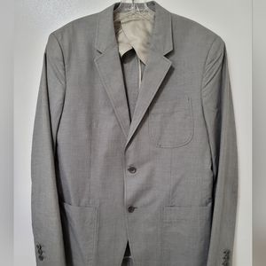 Theory Mens Size 40R Jacket Gray Webster TP Williston Two Button Sport Cotton